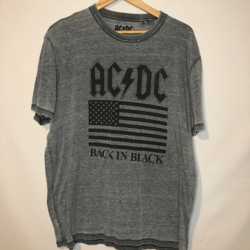 Lucky Brand AC/DC Burn Out Tee Shirt Mens Size XL